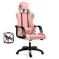 Swivel gamingstoel met zwarte nylon frame moderne computerbureau stoel met wielen