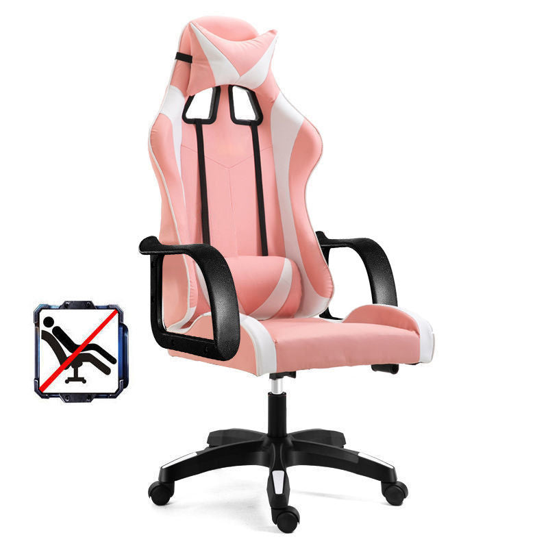Swivel gamingstoel met zwarte nylon frame moderne computerbureau stoel met wielen