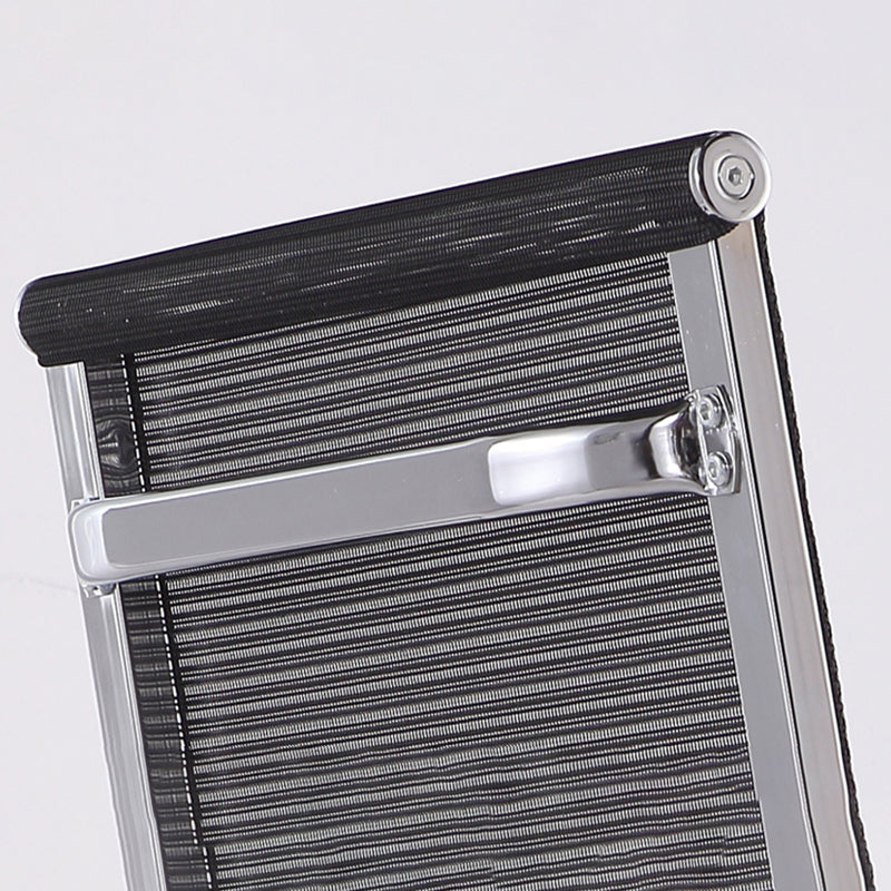 Silla moderna de escritorio de acero negro y naranja con silla de oficina en casa mediana y alta