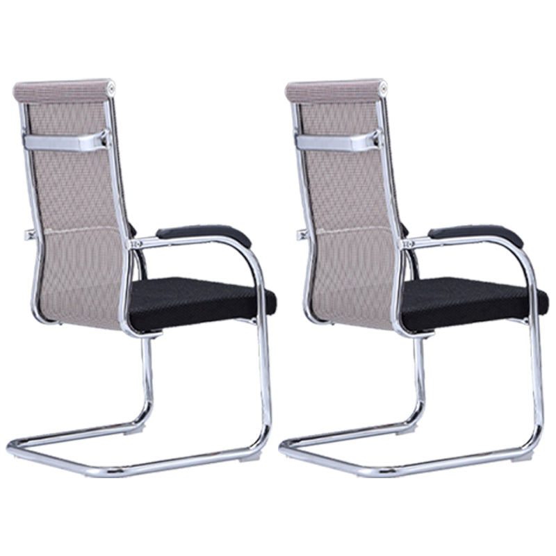 Silla moderna de escritorio de acero negro y naranja con silla de oficina en casa mediana y alta