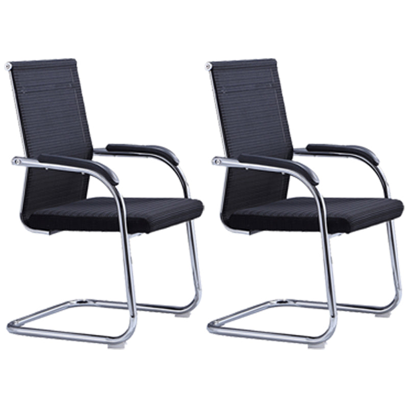 Silla moderna de escritorio de acero negro y naranja con silla de oficina en casa mediana y alta