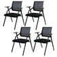 Black Metal Frame Modern Conference Chair Mid Back Computer Office Chair with Arms