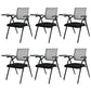 Black Metal Frame Modern Conference Chair Mid Back Computer Office Chair with Arms