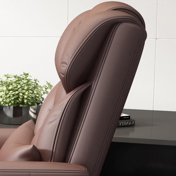 Chrome metalen frame moderne bureaustoel met gewapend armen executive taakstoel met hoge rug