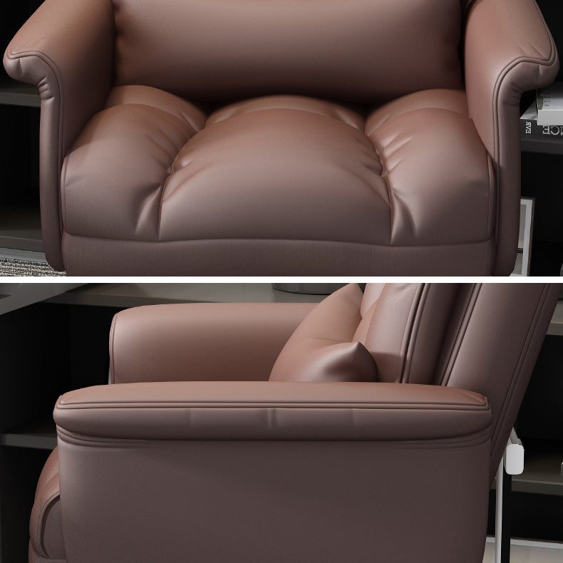 Chrome metalen frame moderne bureaustoel met gewapend armen executive taakstoel met hoge rug