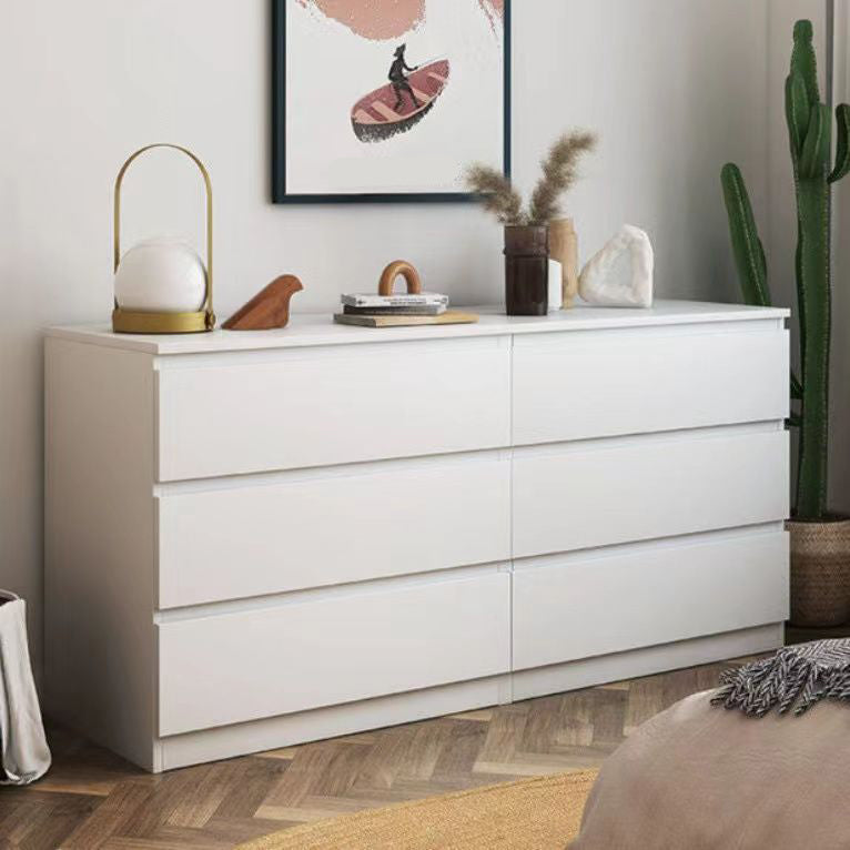 Modern White Wood Chest Bedroom Storage Chest with Mute Rail Clearhalo 'Bedroom Furniture' 'Dressers & Chests' 'dressers_chests' 'furn' 'furn_dressers_chests' 'Furniture' 5419848