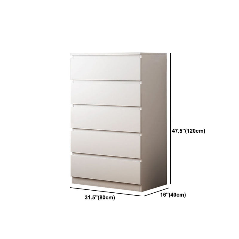 Modern White Wood Chest Bedroom Storage Chest with Mute Rail Clearhalo 'Bedroom Furniture' 'Dressers & Chests' 'dressers_chests' 'furn' 'furn_dressers_chests' 'Furniture' 5419877