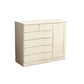 Modern Solid Wood Chest Bedside Storage Chest with Drawers and Doors
