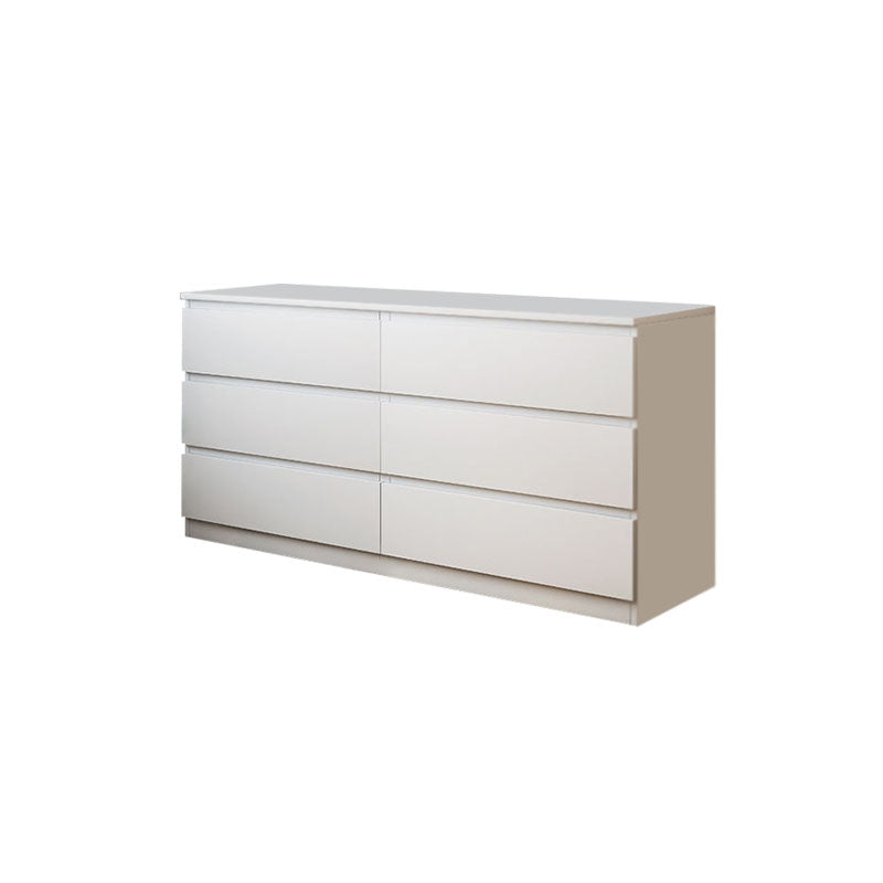 Bedroom Storage Chest Dresser Modern Style White Storage Chest with Drawers