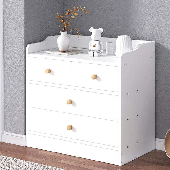 Modern Wooden Chest Bedroom Vertical Storage Chest with 4 / 5 / 6 Drawers 24"L x 13"W x 23"H White Clearhalo 'Bedroom Furniture' 'Dressers & Chests' 'dressers_chests' 'furn' 'furn_dressers_chests' 'Furniture' 5420208