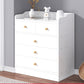 Modern Wooden Chest Bedroom Vertical Storage Chest with 4 / 5 / 6 Drawers 24"L x 13"W x 28"H White Clearhalo 'Bedroom Furniture' 'Dressers & Chests' 'dressers_chests' 'furn' 'furn_dressers_chests' 'Furniture' 5420209