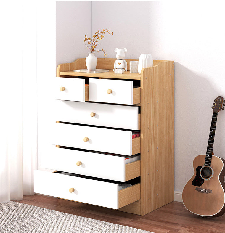 Modern Wooden Chest Bedroom Vertical Storage Chest with 4 / 5 / 6 Drawers Clearhalo 'Bedroom Furniture' 'Dressers & Chests' 'dressers_chests' 'furn' 'furn_dressers_chests' 'Furniture' 5420210