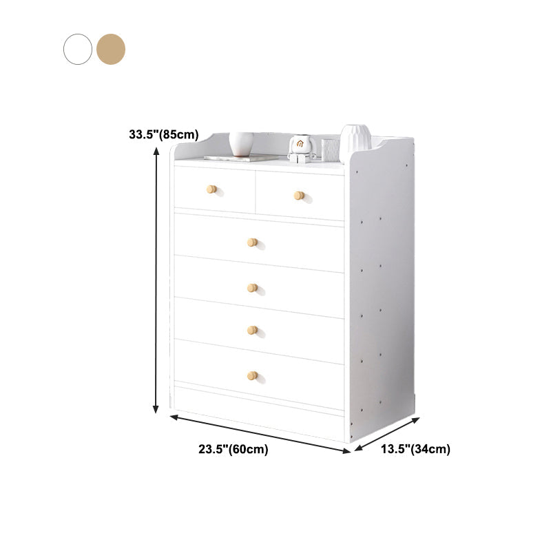 Modern Wooden Chest Bedroom Vertical Storage Chest with 4 / 5 / 6 Drawers Clearhalo 'Bedroom Furniture' 'Dressers & Chests' 'dressers_chests' 'furn' 'furn_dressers_chests' 'Furniture' 5420222