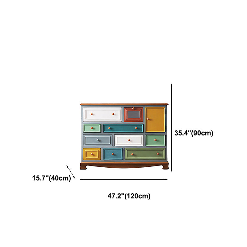 Tradizionale torace in legno in legno in legno cassa di stoccaggio con multi
