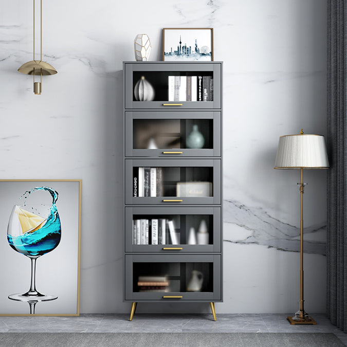 Estantería de estilo moderno de estantería cerrada con puerta para la oficina en casa