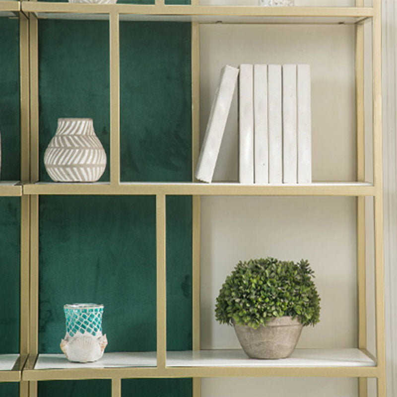Modern Bookcase Metal Open Back Bookshelf for Home Office Use