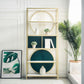Modern Style Bookcase Gold Metal Open Back Etagere Bookshelf for Home Office