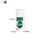 Modern Style Bookcase Gold Metal Open Back Etagere Bookshelf for Home Office