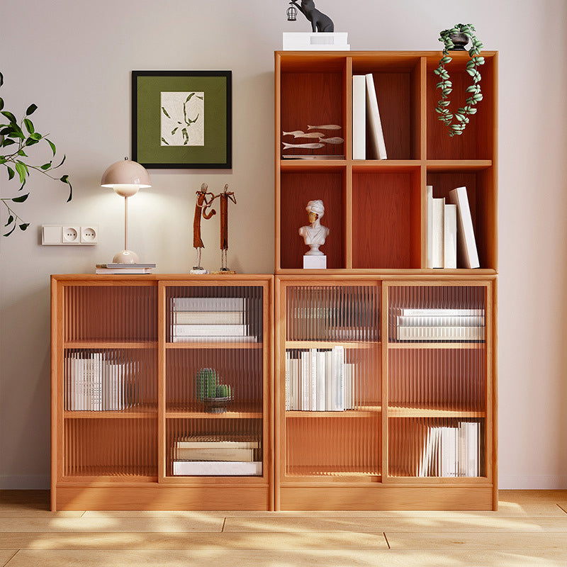 Bibliothèque de style moderne en bois massif fermé étagère pour le bureau à domicile