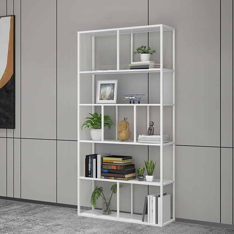 Metal Rectangle Open Bookshelf Modern Home Office Etagere Bookcase