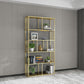Metal Rectangle Open Bookshelf Modern Home Office Etagere Bookcase