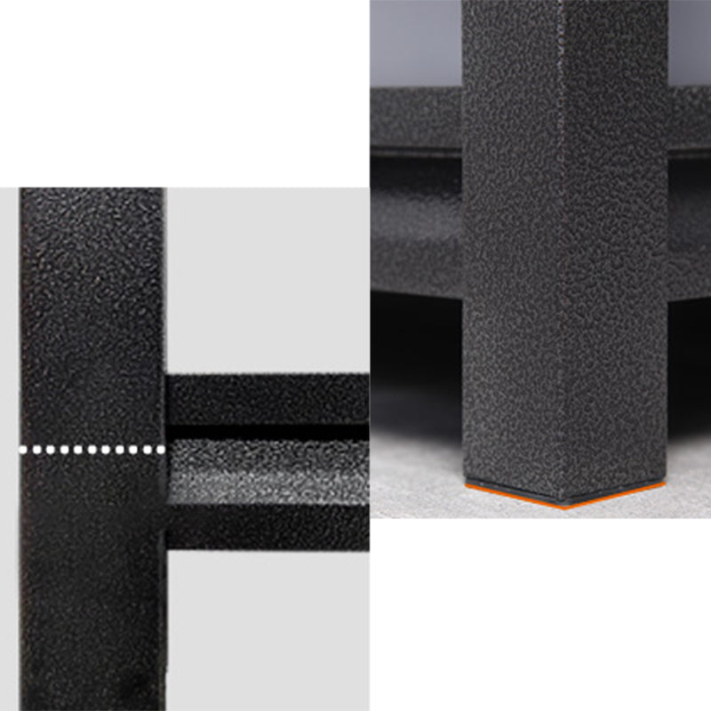 Estantería de almacenamiento de black metal abierto estantería moderna de la oficina en el hogar