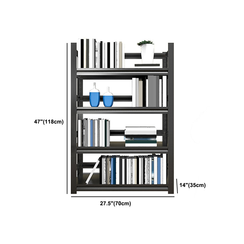 Estantería de almacenamiento de black metal abierto estantería moderna de la oficina en el hogar