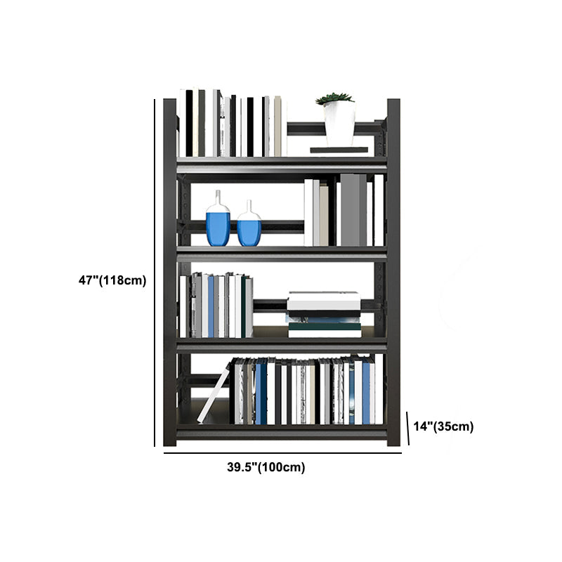 Estantería de almacenamiento de black metal abierto estantería moderna de la oficina en el hogar