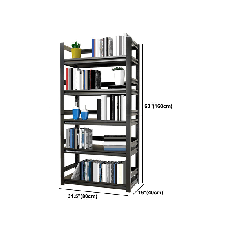 Estantería de almacenamiento de black metal abierto estantería moderna de la oficina en el hogar