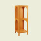Closed Metal Bookshelf Modern Minimalist Home Living Room Corner Bookcase 15.7"L x 13.8"W x 45.3"H Orange Clearhalo 'Bookcases' 'furn' 'furn_bookcases' 'Furniture' 'Office Furniture' 5420462