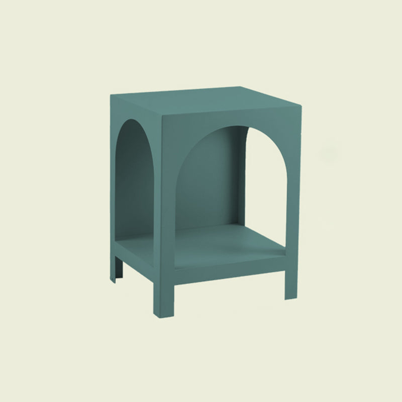 Closed Metal Bookshelf Modern Minimalist Home Living Room Corner Bookcase 15.7"L x 13.8"W x 20.5"H Dark Green Clearhalo 'Bookcases' 'furn' 'furn_bookcases' 'Furniture' 'Office Furniture' 5420479