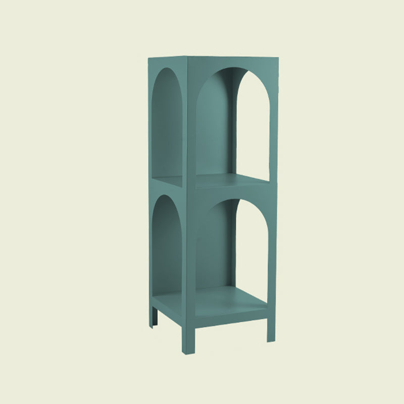 Closed Metal Bookshelf Modern Minimalist Home Living Room Corner Bookcase 15.7"L x 13.8"W x 45.3"H Dark Green Clearhalo 'Bookcases' 'furn' 'furn_bookcases' 'Furniture' 'Office Furniture' 5420481