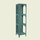 Closed Metal Bookshelf Modern Minimalist Home Living Room Corner Bookcase 16"L x 14"W x 63"H Dark Green Clearhalo 'Bookcases' 'furn' 'furn_bookcases' 'Furniture' 'Office Furniture' 5420482