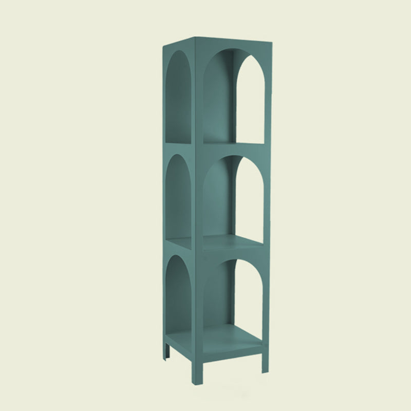 Closed Metal Bookshelf Modern Minimalist Home Living Room Corner Bookcase 16"L x 14"W x 63"H Dark Green Clearhalo 'Bookcases' 'furn' 'furn_bookcases' 'Furniture' 'Office Furniture' 5420482