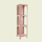 Closed Metal Bookshelf Modern Minimalist Home Living Room Corner Bookcase 16"L x 14"W x 63"H Pink Clearhalo 'Bookcases' 'furn' 'furn_bookcases' 'Furniture' 'Office Furniture' 5420489
