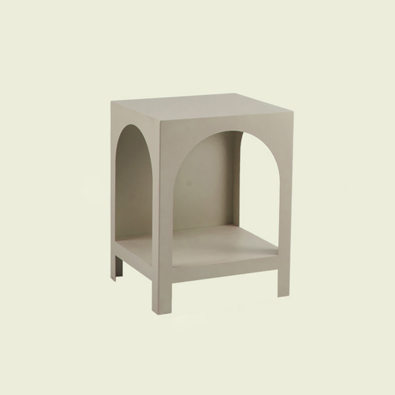 Closed Metal Bookshelf Modern Minimalist Home Living Room Corner Bookcase 15.7"L x 13.8"W x 20.5"H Light Khaki Clearhalo 'Bookcases' 'furn' 'furn_bookcases' 'Furniture' 'Office Furniture' 5420490