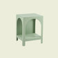 Closed Metal Bookshelf Modern Minimalist Home Living Room Corner Bookcase 15.7"L x 13.8"W x 20.5"H Light Green Clearhalo 'Bookcases' 'furn' 'furn_bookcases' 'Furniture' 'Office Furniture' 5420493