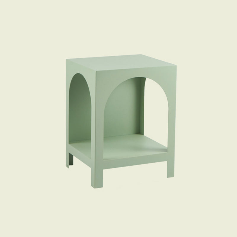 Closed Metal Bookshelf Modern Minimalist Home Living Room Corner Bookcase 15.7"L x 13.8"W x 20.5"H Light Green Clearhalo 'Bookcases' 'furn' 'furn_bookcases' 'Furniture' 'Office Furniture' 5420493