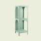 Closed Metal Bookshelf Modern Minimalist Home Living Room Corner Bookcase 15.7"L x 13.8"W x 45.3"H Light Green Clearhalo 'Bookcases' 'furn' 'furn_bookcases' 'Furniture' 'Office Furniture' 5420494