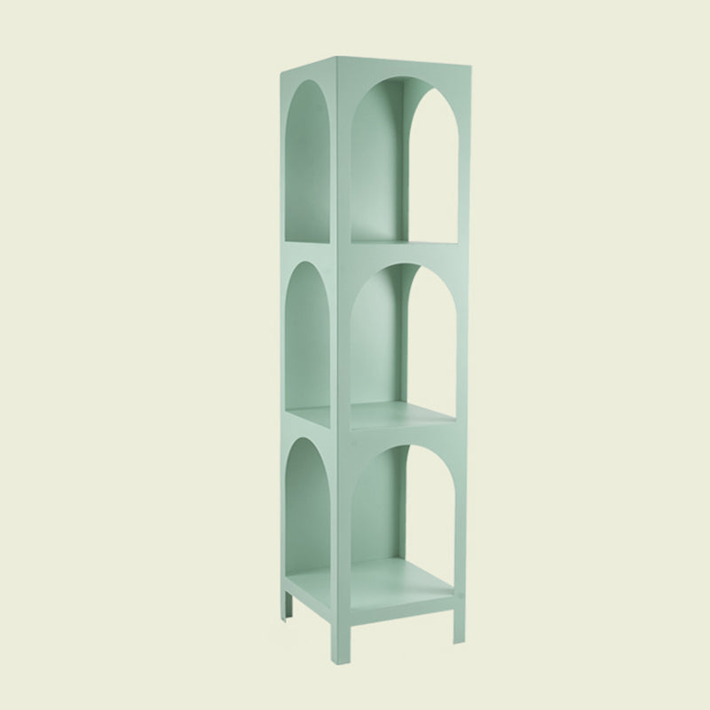 Closed Metal Bookshelf Modern Minimalist Home Living Room Corner Bookcase 16"L x 14"W x 63"H Light Green Clearhalo 'Bookcases' 'furn' 'furn_bookcases' 'Furniture' 'Office Furniture' 5420495