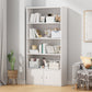 Scandinavian Style Standard Wood Bookshelf 23.6"L Home Bookcase 23.6"L x 9.4"W x 52.4"H Off-White Clearhalo 'Bookcases' 'furn' 'furn_bookcases' 'Furniture' 'Office Furniture' 5420543
