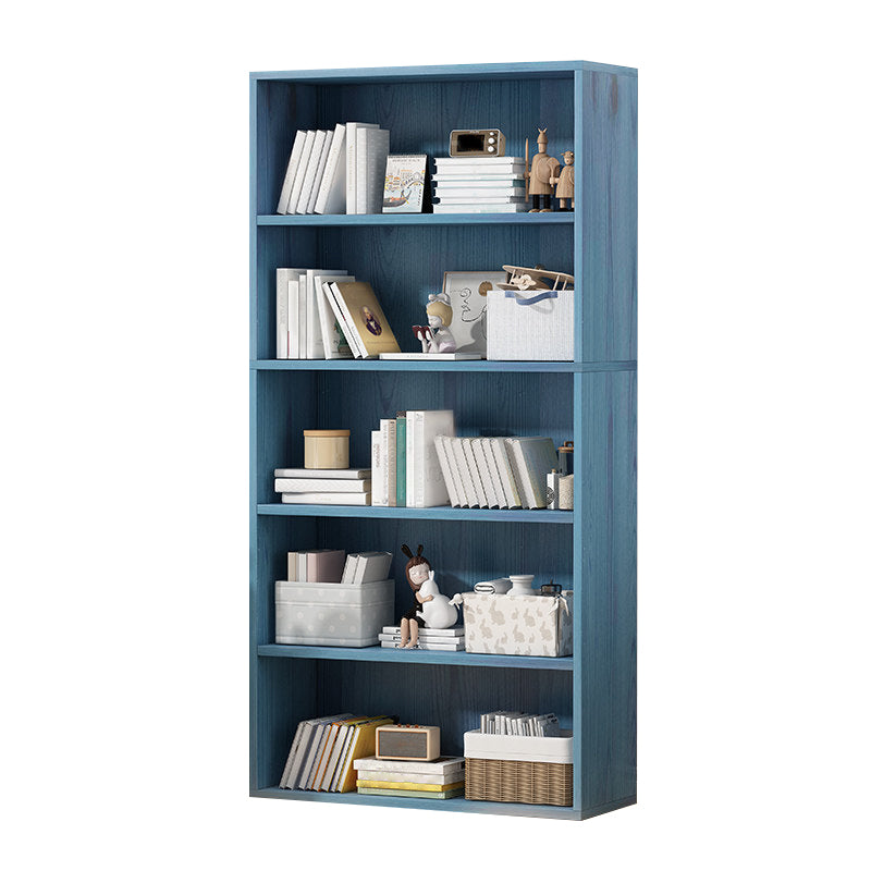Scandinavian Style Standard Wood Bookshelf 23.6"L Home Bookcase 23.6"L x 9.4"W x 52.4"H Blue Clearhalo 'Bookcases' 'furn' 'furn_bookcases' 'Furniture' 'Office Furniture' 5420547