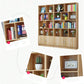 Bibliothèque standard de librairie moderne à l'arrière fermé en bois moderne avec porte
