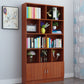 Bibliothèque standard de librairie moderne à l'arrière fermé en bois moderne avec porte