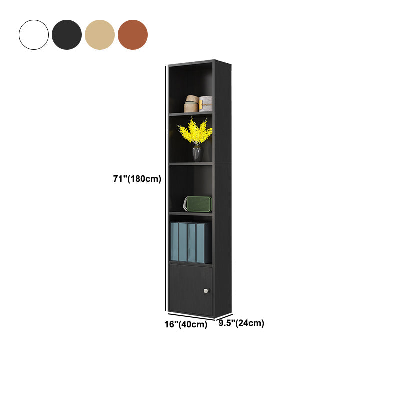 Closed Wooden Bookshelf Modern Home Living Room Standard Bookcase with Door Clearhalo 'Bookcases' 'furn' 'furn_bookcases' 'Furniture' 'Office Furniture' 5420631