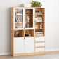 Scandinavian Closed Back Book Shelf 11.8'" W Wood Bookcase for Office