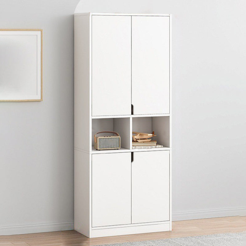 Scandinavian Closed Back Book Shelf 11.8'" W Wood Bookcase for Office