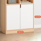 Scandinavian Closed Back Book Shelf 11.8'" W Wood Bookcase for Office