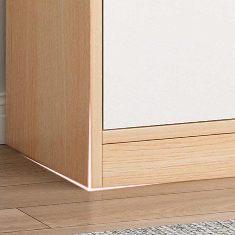 Scandinavian Closed Back Book Shelf 11.8'" W Wood Bookcase for Office