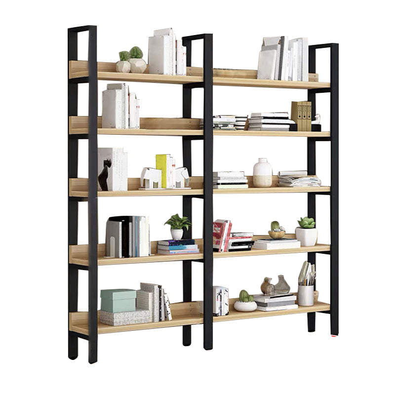 Industrial Steel Etagere Bookshelf 11.8"W Open Back Book Shelf